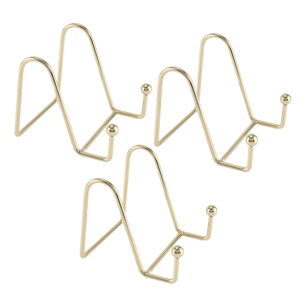 3 Pack Plate Stand For Display Iron Easel Holder Metal Frame Photo Decor Bowl Gold 4851249051423