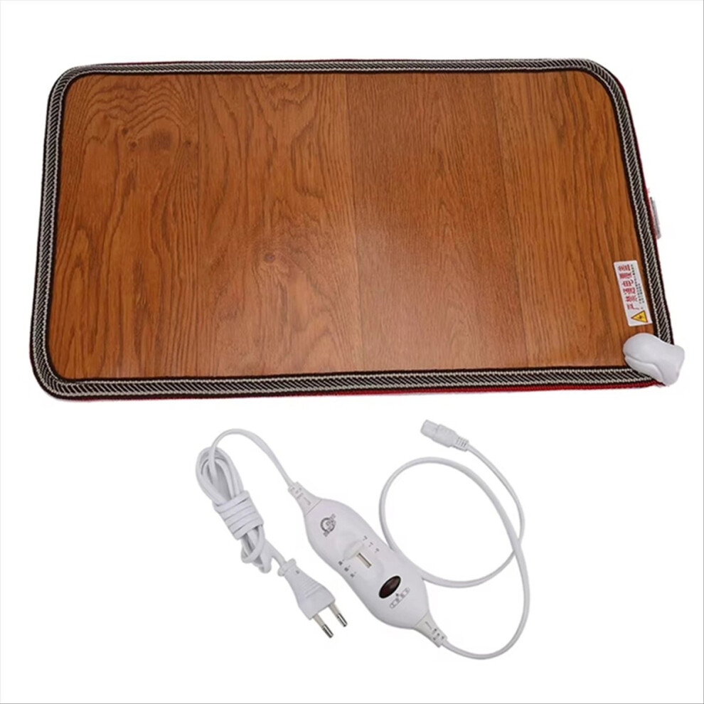 60W PU Heating Foot Mat Warmer Electric Pads Feet Leg Carpet for Home Office Thermostat Warming Tools(EU)