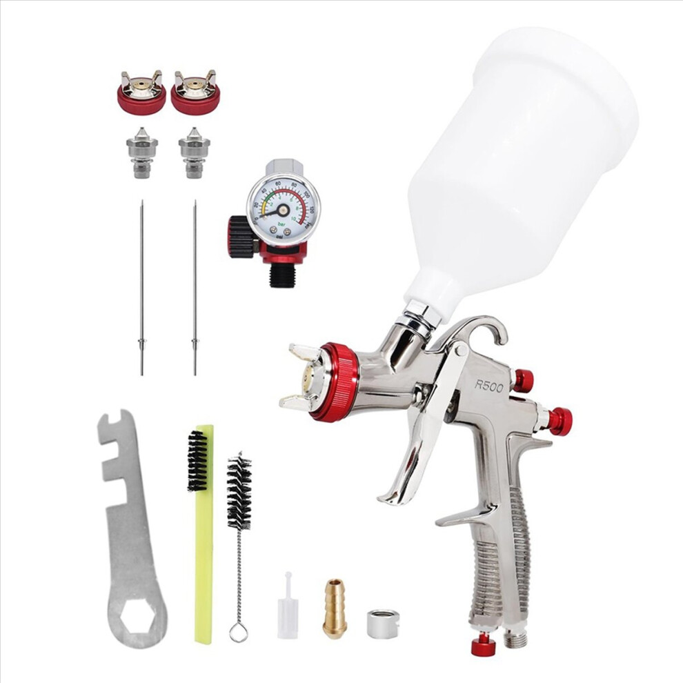 R500 Lvlp Air Spray Gun Kit With 1.3/1.5/1.7Nozzles & Oil Separator Regulator, Automotive, Car Paint Sprayer 4851249035713