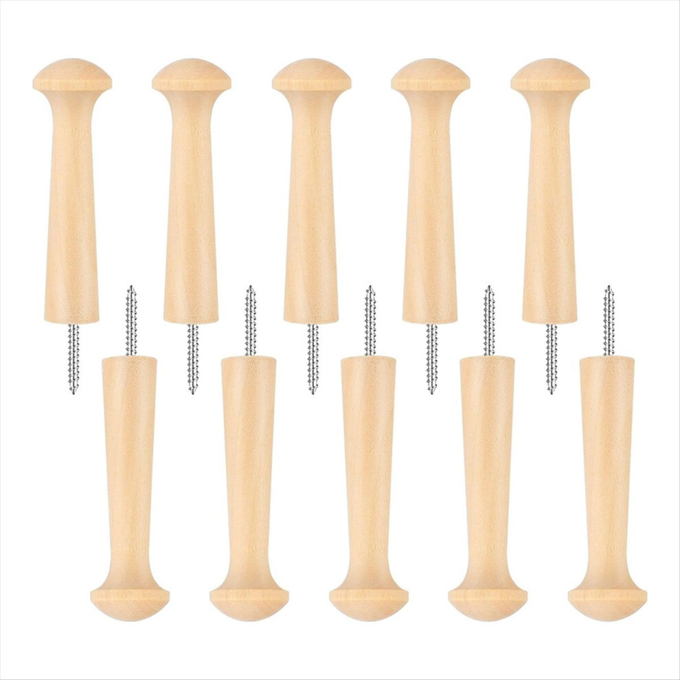 10Piece Wood Shaker Nails Screw-In Hook Nails,3.7In Nails,Unfinished For Hanging 4851249078567
