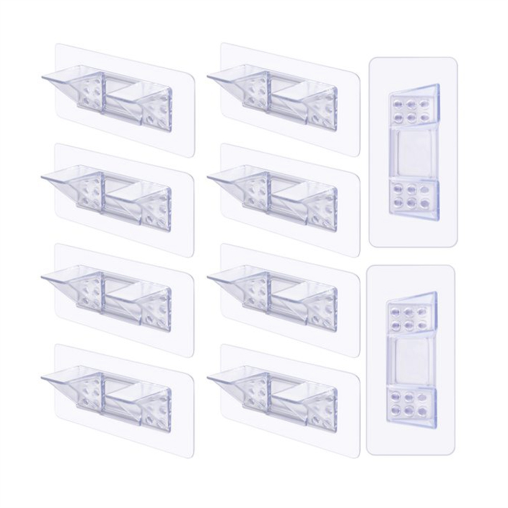 10 Pieces Adhesive Shelf Bracket, Double Row Thickened And Reinforced Design Support Pegs For Shelves Kitchen 4851249067653