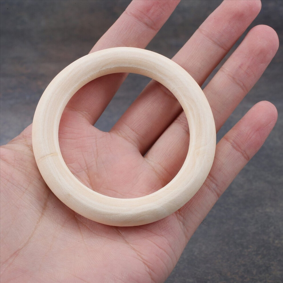 30Pcs 70Mm Wood Rings,Wooden Ring Circles For Diy Crafts, Macrame Plant Hanger,Ornaments And Jewelry Making 4851249051270