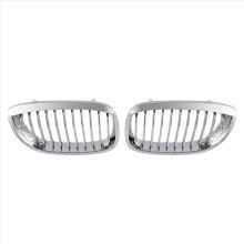 for -BMW E46 3 Series Coupe Cabriolet 2-Door LCI 2003-2006 Front Hood Center Kidney Grille Grill (Chrome, Single Line)