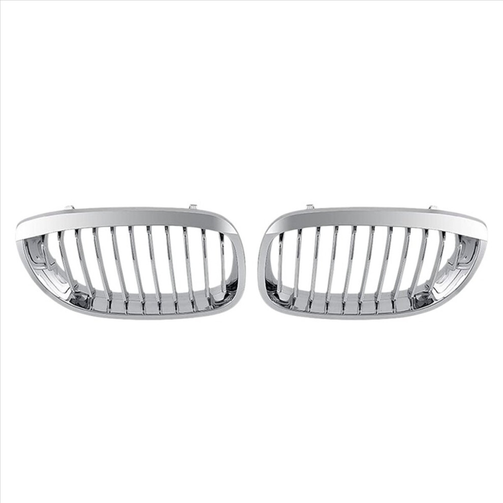 For -Bmw E46 3 Series Coupe Cabriolet 2-Door Lci 2003-2006 Front Hood Center Kidney Grille Grill (Chrome, Single Line) Light 4851249046146