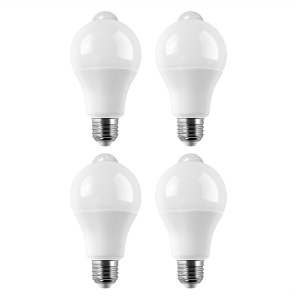 4Pc E27 Led Motion Sensor Bulb Lamp Pir Auto On/Off Night For Porch Stairs Garage S 12W Light 4851249091856