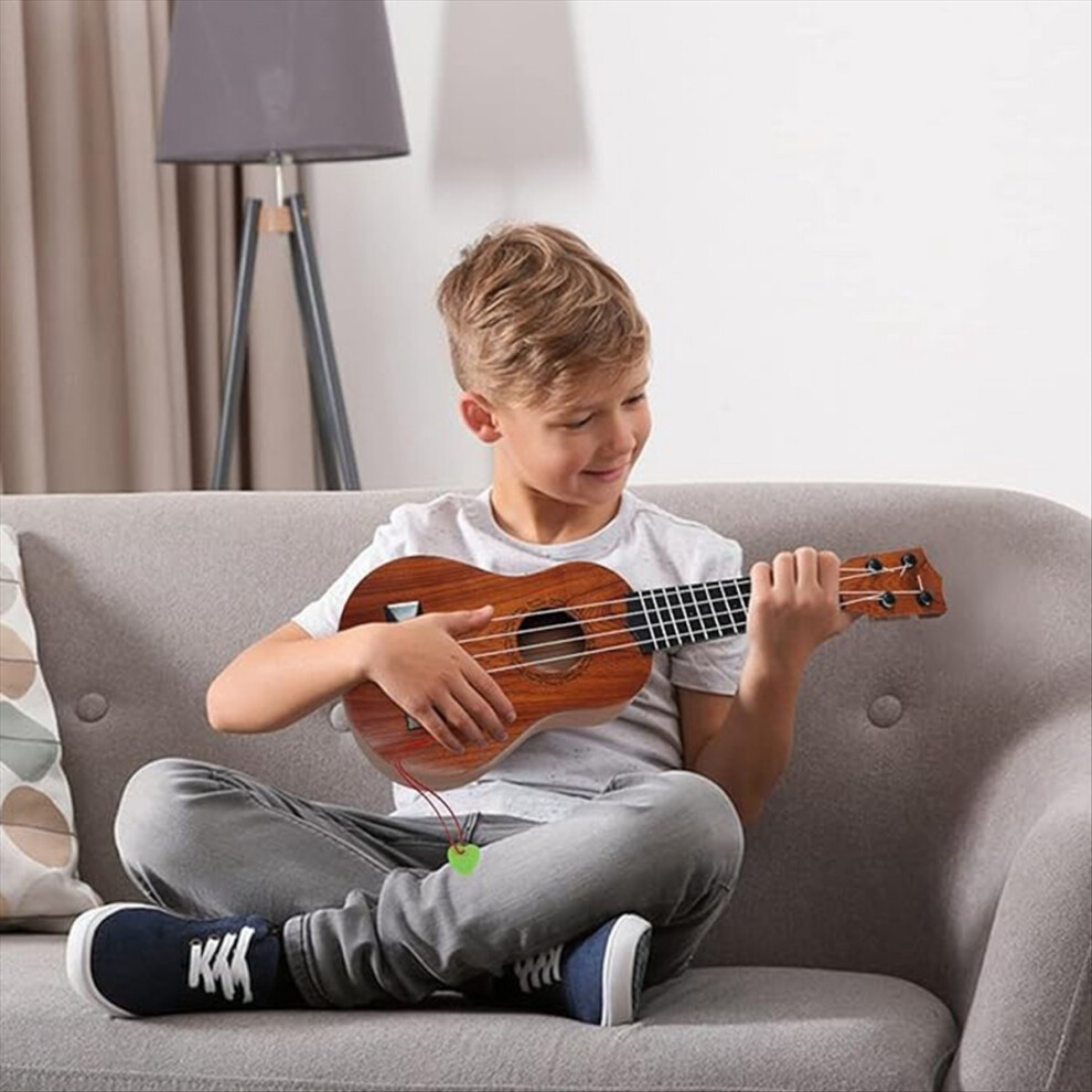 17In Kids Ukulele Guitar 4Strings Mini Children Musical Instruments Toys With Picks For Toddler Boys Girls,B 4851249071131