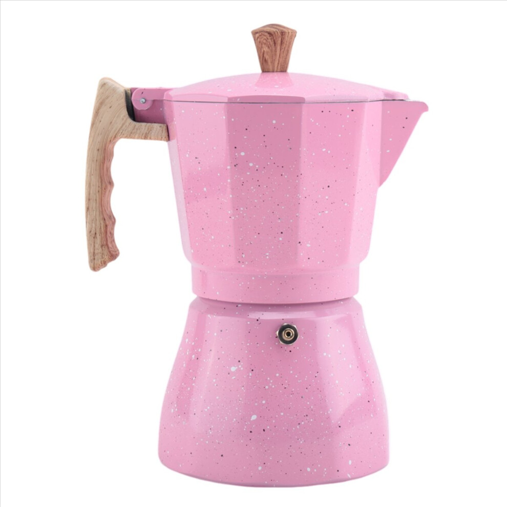Latte Mocha Coffee Maker Italian Moka Espresso Cafeteira Percolator Pot Stovetop 300Ml Pink 4851249068032