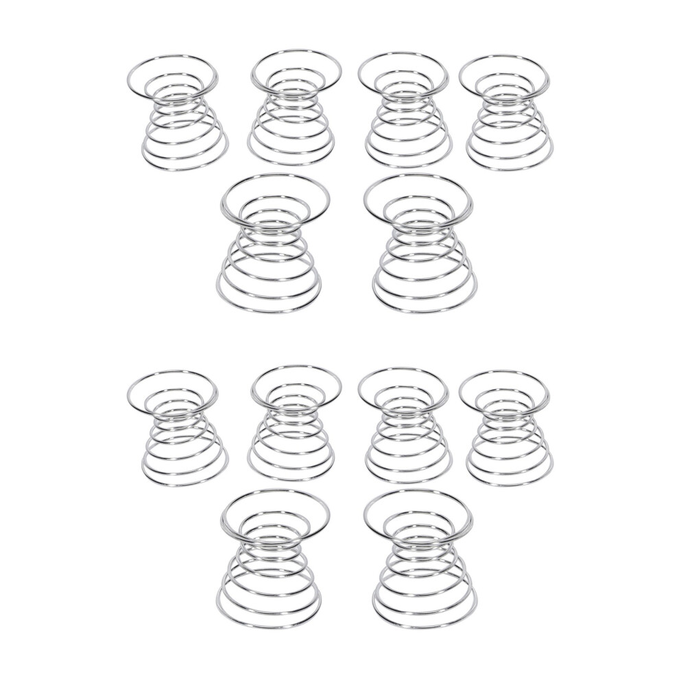 12 Pieces Air Plant Stand Airplant Container Tillandsia Holder Stainless Steel Display Racks Pineapple Base 4851249067622