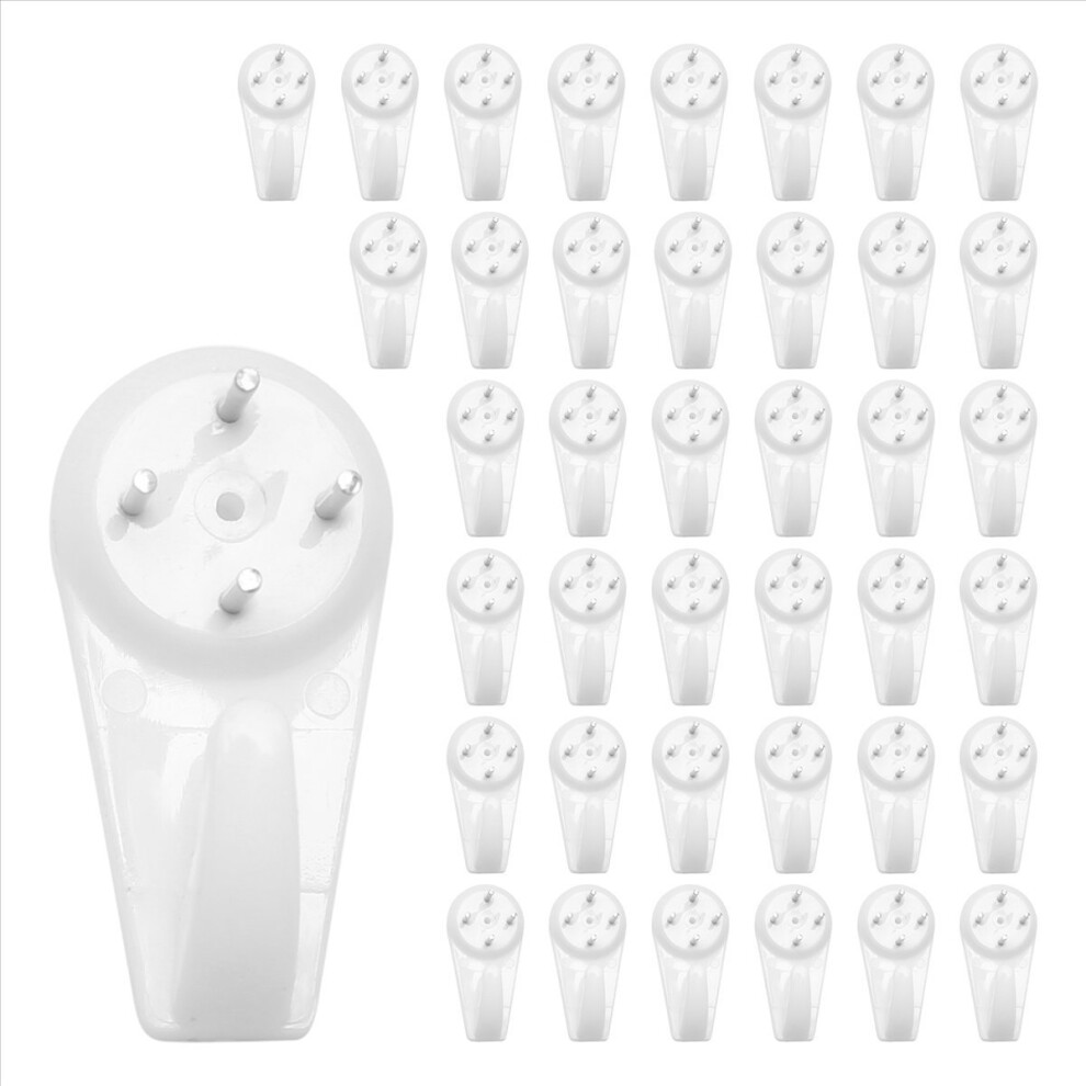 Stucco/Concrete Wall Hooks, No Damage Hook Hanging Kit, Drilling Required, Set Of 40 4851249078468
