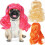 B Pet Wigs Γάτες και σκύλοι Αστεία Cosplay Headwear με ρυθμιζόμενες ελαστικές ταινίες 1