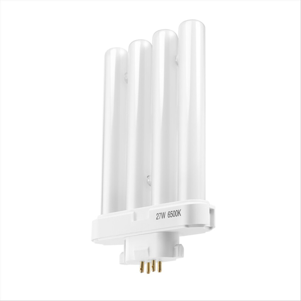 220V 27W 4 Pin Rows 6500K Double-H Quad Tube Compact Fluorescent Lamp Bulb Light 4851249090804