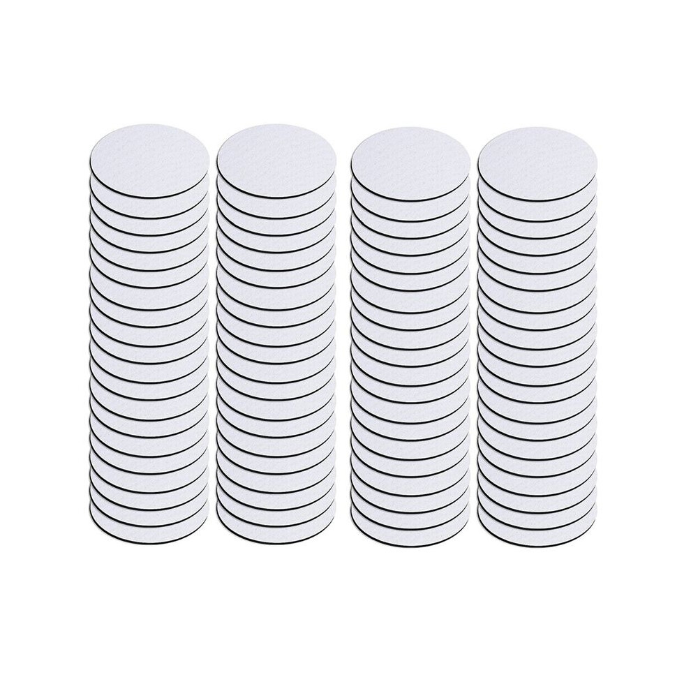 80Pc Sublimation Blank Cup Coasters Bulk,4X4inch Round Mat Rubber For Transfer Heat Press Printing 4851249081093