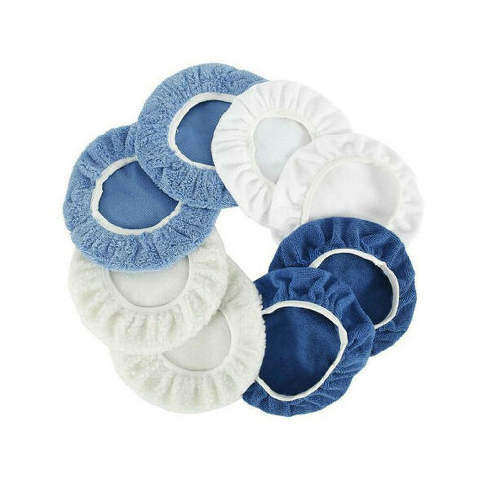 8Pcs 9-10 Inch Polishing Waxers Bonnet Set Polisher Pad Cover Buffing Tool 4851249081451