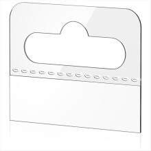 Aufhängeetiketten, 200 Stück, transparente, selbstklebende Aufhängeetiketten mit Schlitzloch, 4,5 x 3,5 cm