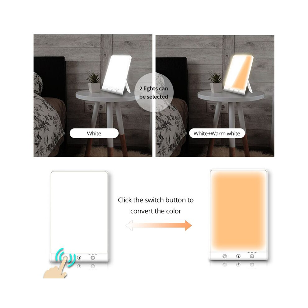 Therapy Lamp Sad Led Happy Mood Touch Dimmable Night Uv Free,Timer Function,For Home/Travelling Light 4851249091955