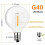 G40 Led Replacement Light Bulbs, E12 Screw Base Shatterproof Globe Bulbs for Outdoor String Lights, Warm White, 30Pack 3