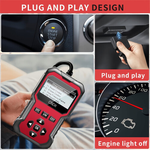 Car Obd2 Scanner Diagnostic Tool Code Reader Can Diagnose All Obd Ii Protocol Cars Since 1996 Scan Tool Red 2