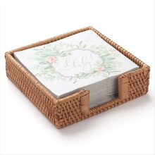 Porte-serviettes carré en rotin, panier en osier pour la cuisine, porte-serviettes plats en papier, tissé