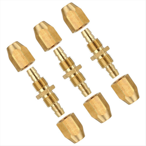3 Pack Air Hose Repair Kit 3/8-Inch Splicer Solid Brass Reusable