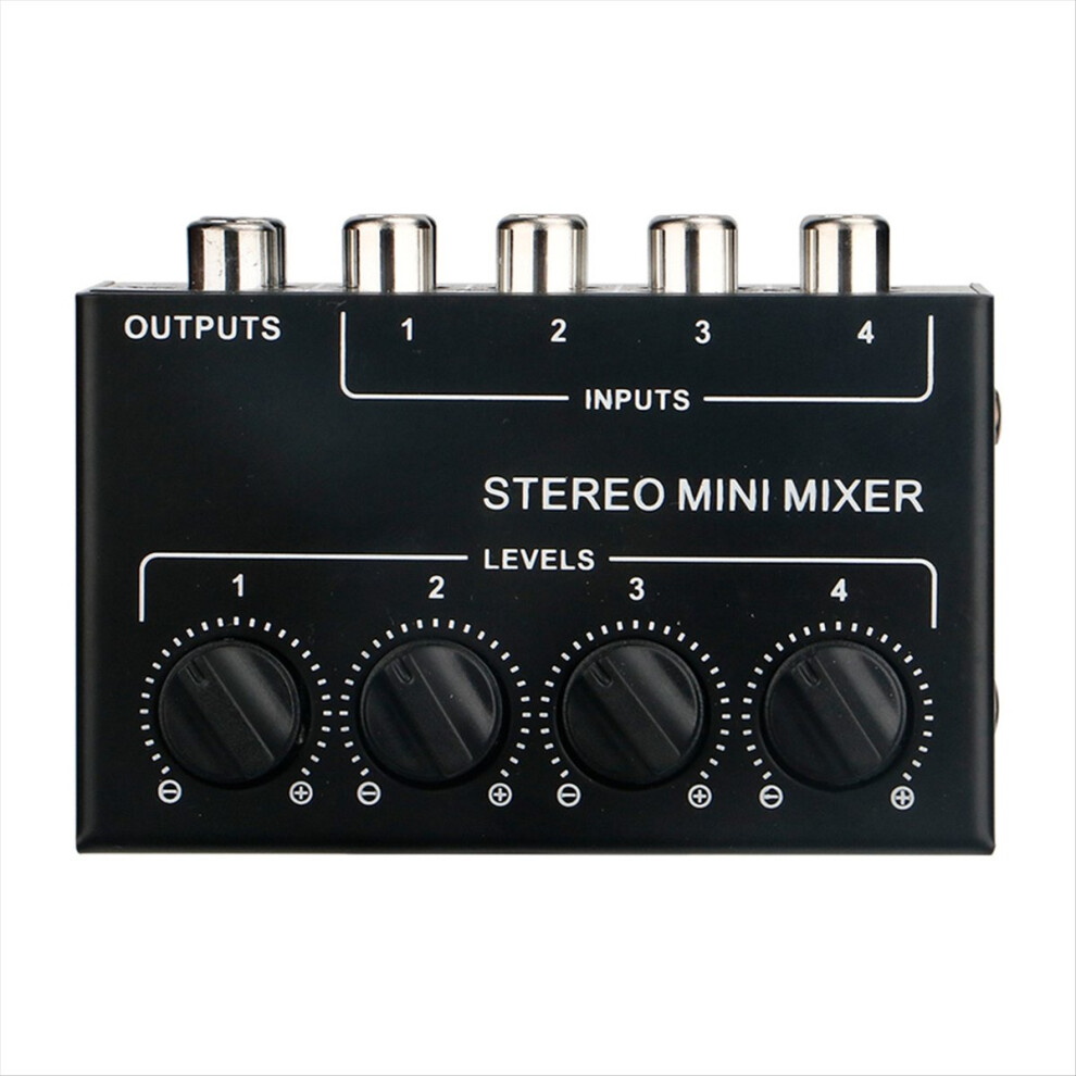 Mini 4 Channel Passive Mixer Compact Musical Instrument Cd Player Computer Stereo Hub 4851249073289