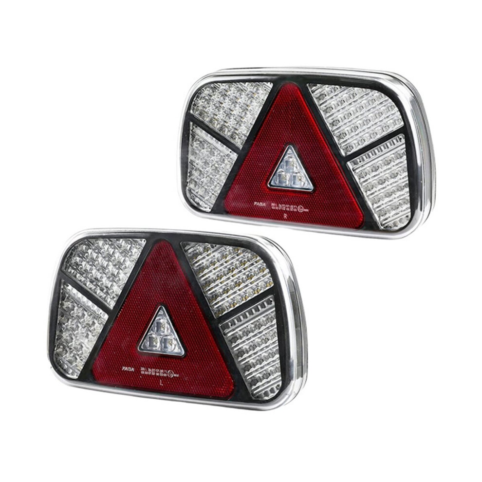1 Set Led Rear Tail Brake Stop Reverse Turn Signal License Plate Lamp Indicator Truck Trailer Caravan Waterproof Light 4851249000810