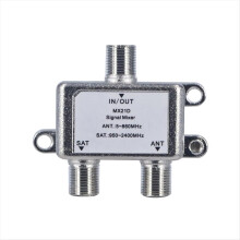 2-weg tv-antenne satellietsplitter coaxkabel signaal vrouwelijke connector schakelaar