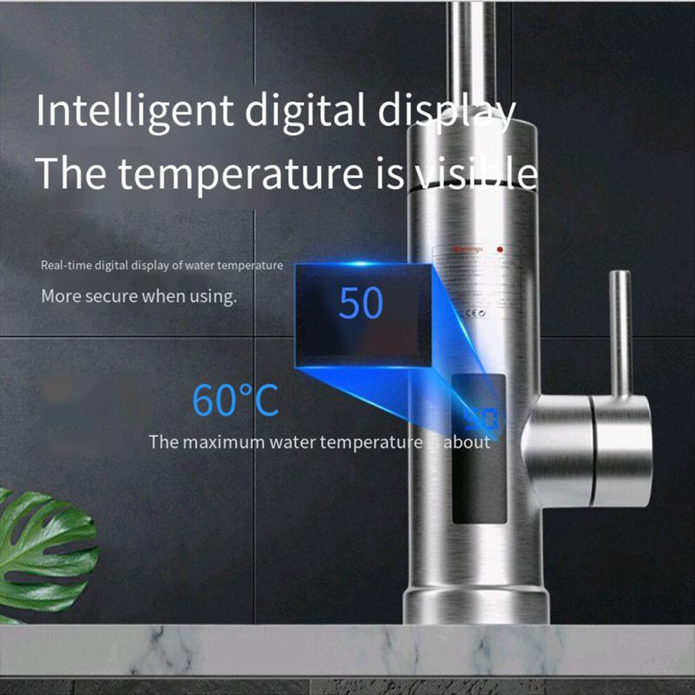 Heated Faucet Electric Water Heater Kitchen Instant Hot Heating Instantaneous Eu Plug 4851249072848
