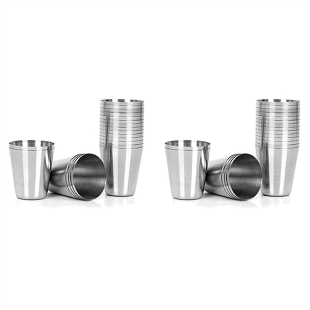 30 Pcs Stainless Steel Shot Glasses Drinking Vessel,30Ml(1Oz) Camping Travel Coffee Tea Cup,For Whiskey Tequila Liquor 4851249080980