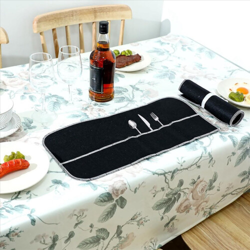 Silver Storage Bags Cloth Felt Flatware Organizer Anti Tarnish Protector 4pcs 2