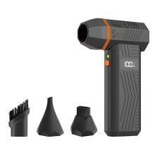 Soprador de ar comprimido elétrico de 180.000 RPM com visor LED, sem fio, para limpeza de teclados, carros e residências.
