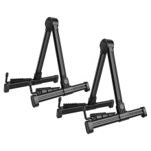 Conjunto de 2 Suportes de Guitarra em Formato de A, Suporte de Chão Dobrável para Guitarras, Banjo, Violoncelo e Bandolim