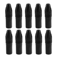 Conjunto de 10 Conectores XLR de 3 Pinos Macho para Microfone DIY, Adaptador para Microfone, Fone de Ouvido e Alto-falante para Transmissão de Luz