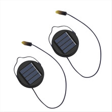 2 stuks 600mAh solar lampen met vervangende bovenkant voor waterdichte buitenlantaarns voor tuin, erf, doe-het-zelf verjaardagscadeaus