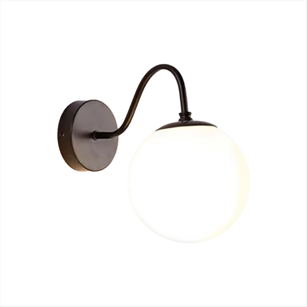 Modern Bedroom Wall Sconce Fixture Milk Globe Glass Lamp For Bathroom Kitchen Livingroom Vanity Hallway White 4851249092259