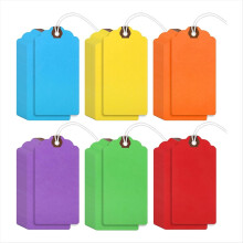 240 Stück 4 3/4 x 2 3/8 Zoll Manila-Etiketten, Versandkarton mit Schnur zum Aufhängen, verstärkte Löcher, A