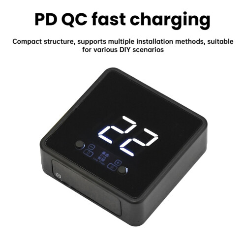 4-Wire Fan PWM Speed Controller Digital Display Remote Control DC 24V 12V 5V Controller PD QC Fast Charging 1