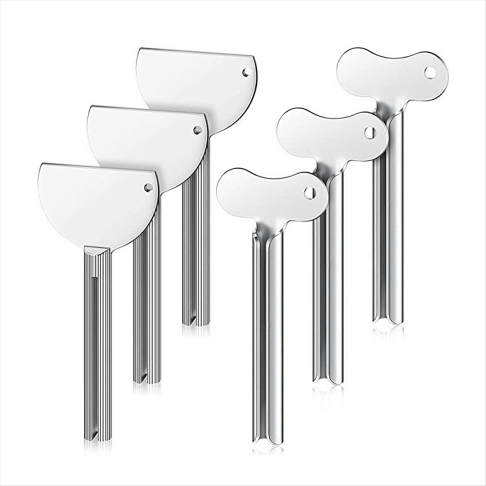 6 Pcs Stainless Steel Toothpaste Tube Squeezers Key For Bathroom Hair Dye Cosmetic Tubes Squeezer Cream 4851249072763