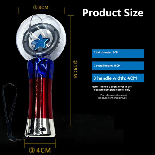 Varinha mágica de LED piscante de 8,1 cm (3,2 polegadas) para festas e aniversários infantis. 1