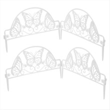 4-teiliges Set Gartenzaun-Dekorationen, Rasenzaun-Einfassungen, Weihnachtsbaum-Dekorationen