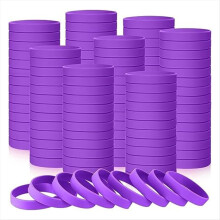 100 pezzi di braccialetti elastici in silicone tinta unita per uomo donna adolescenti regali studenti sport feste forniture, B