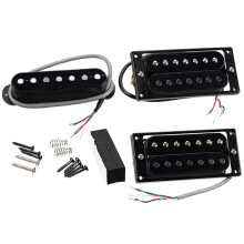 Conjunto de captadores humbucker para guitarra elétrica com ímã Alnico 5, substituto para captadores single coil.