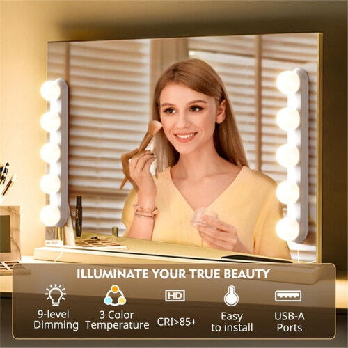 Makeup Light, Led Vanity Lights with 3 Colors Lighting Mode Adjustable & Dimmable for Vanity Table Dressing Room Mirror 2