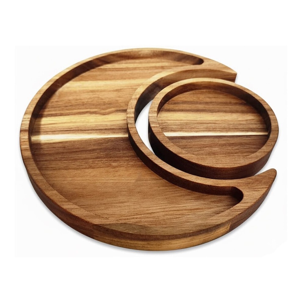 Moon Tray Wood Crystal Holder For Stones Healing Crystals Storage And Organizer Crescent Bowl Witchy Crystal Display Grain 4852779902568