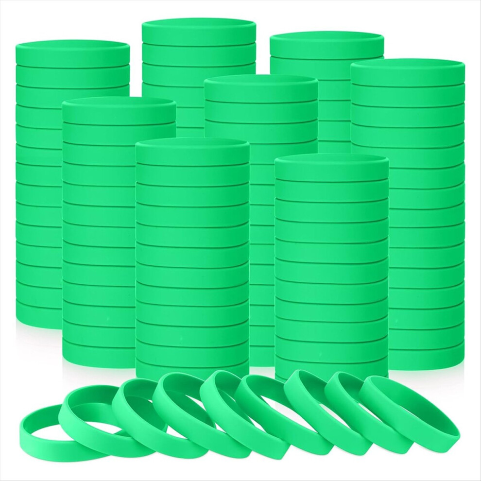 100Pcs Blank Elastic Solid Color Silicone Wristbands Stretch For Men Women Teens Gifts Students Sports Party Supplies,C 4852779909840