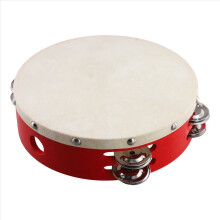 Tamburello portatile da 8 pollici, campanello in metallo, sonagli, giocattolo musicale a percussione per feste KTV, giochi per bambini