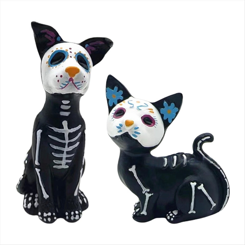 Day Of The Dead Statues, Halloween Statues, Animal Statues, Resin Crafts, Day Of The Dead Statues, Decorations 4852779908027