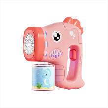 Elektrische zeepblazer met licht, geschikt voor buitenfeestjes, roze, ideaal cadeau voor kinderen.