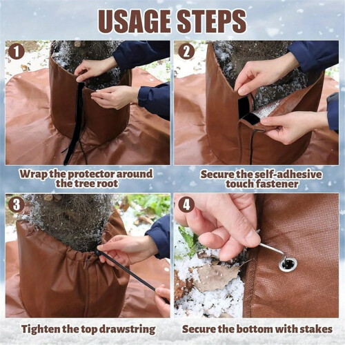 Tree Root Insulation Protective Cover Winter Palm Tree Root Protector Palm Tree Root Frost Freeze Protection Bag Gray 2