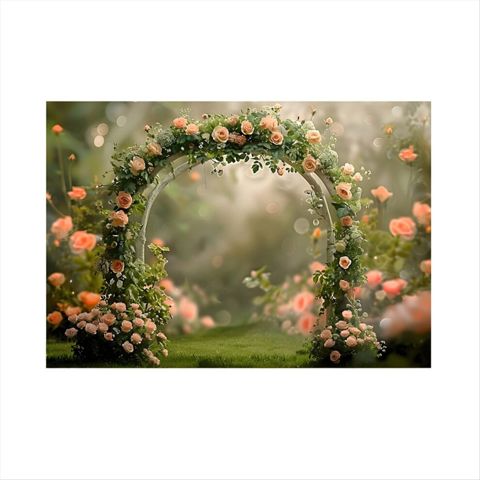210X150cm Photography Background Fabric Wreath Scenery Wedding 3D Party Holiday Portrait Photography Backdrops,D 4852779915568