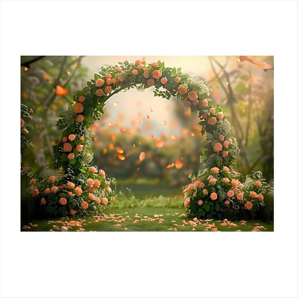 210X150cm Photography Background Fabric Wreath Scenery Wedding 3D Party Holiday Portrait Photography Backdrops,F 4852779915544